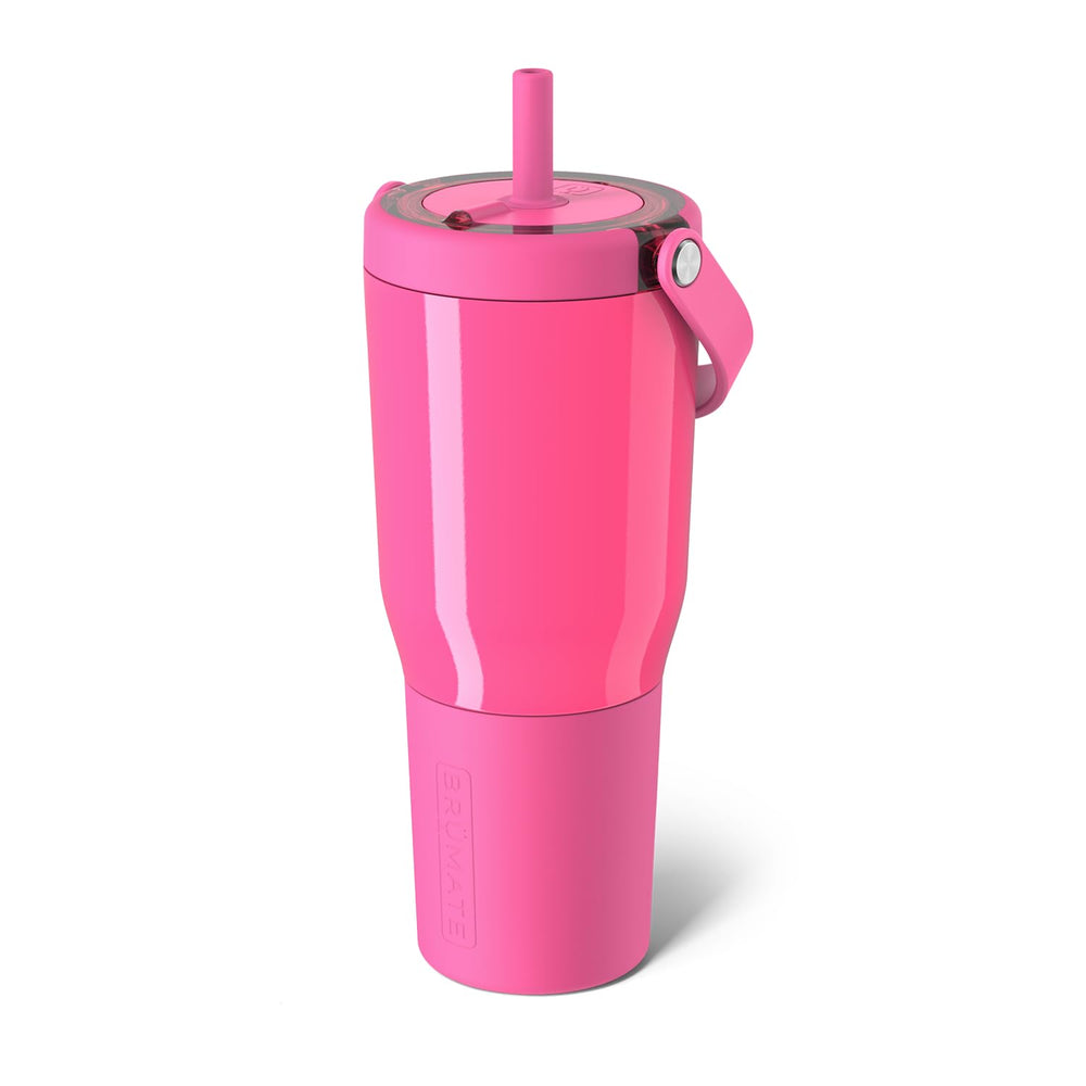 BrüMate Resa face avant néon rose montrant étanchéité et style