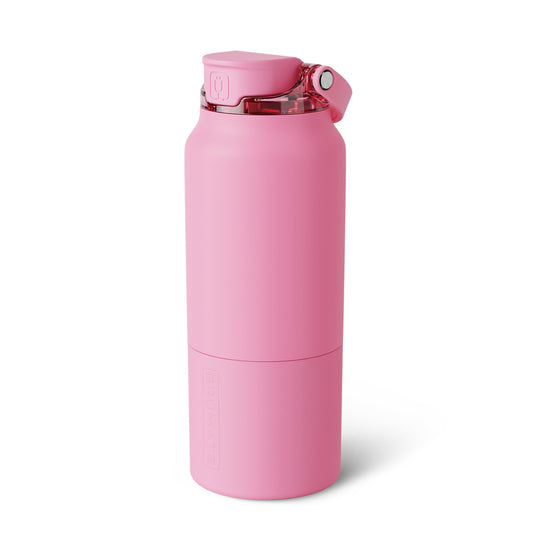 BrüMate Rise Primrose vue avant montrant la bouteille élégante et étanche