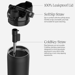BrüMate Rise couvercle avec paille SoftSip couverte pour boire sans fuite