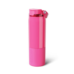 BrüMate Rise néon rose face avant montrant la silhouette étanche et la finition néon