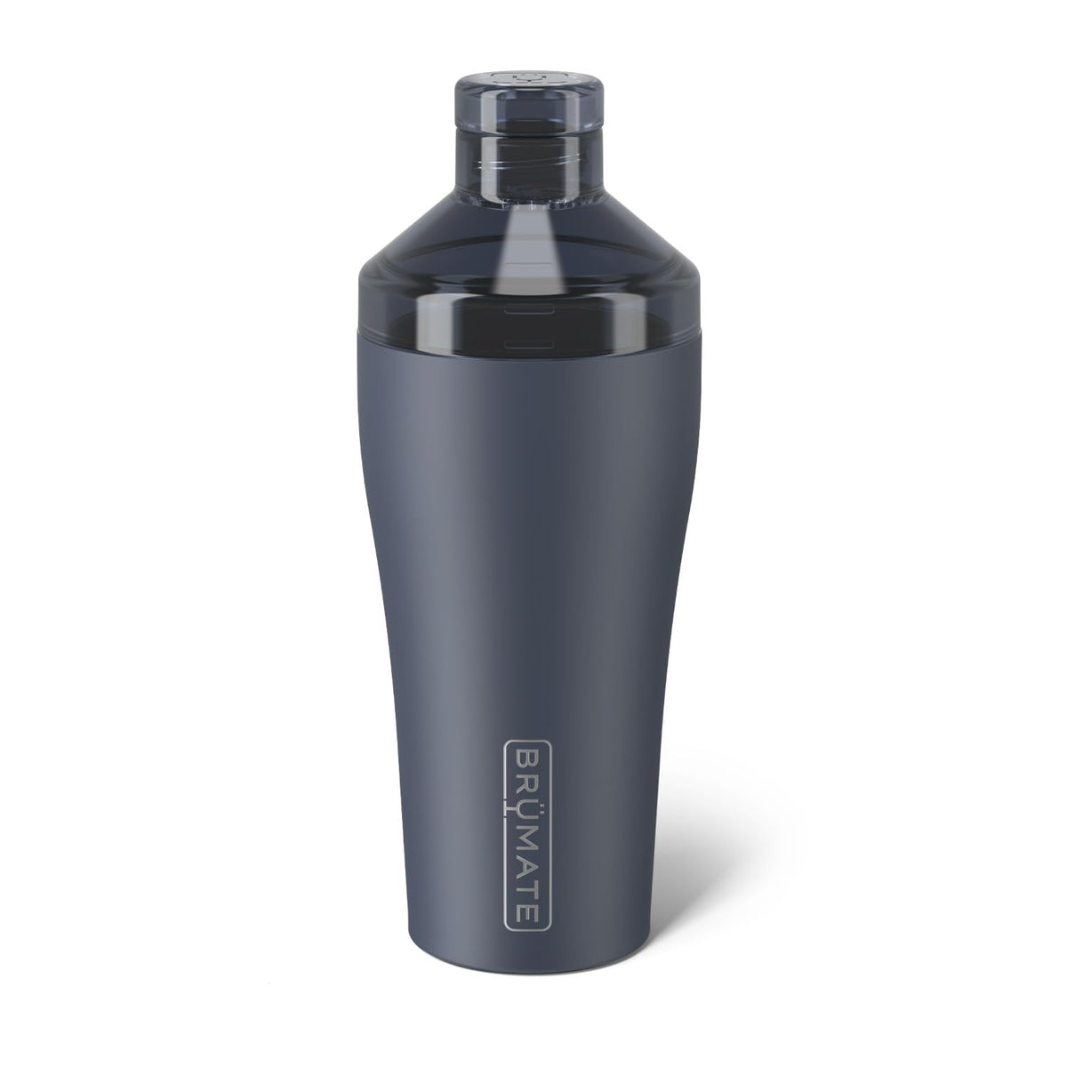 BrüMate shaker Nightfall Blue face avant montrant le fini et la capacité, pratique pour bars maison