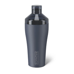 BrüMate shaker Nightfall Blue face avant montrant le fini et la capacité, pratique pour bars maison