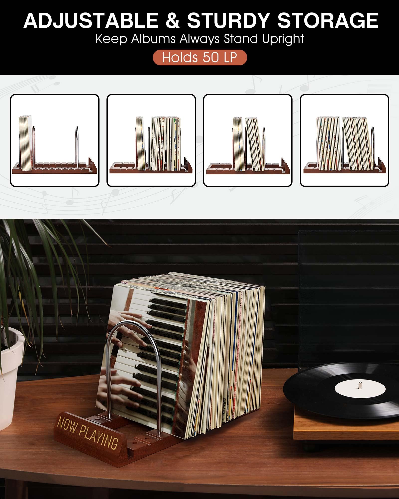 BS-VOG support en usage avec vinyle facile d’accès