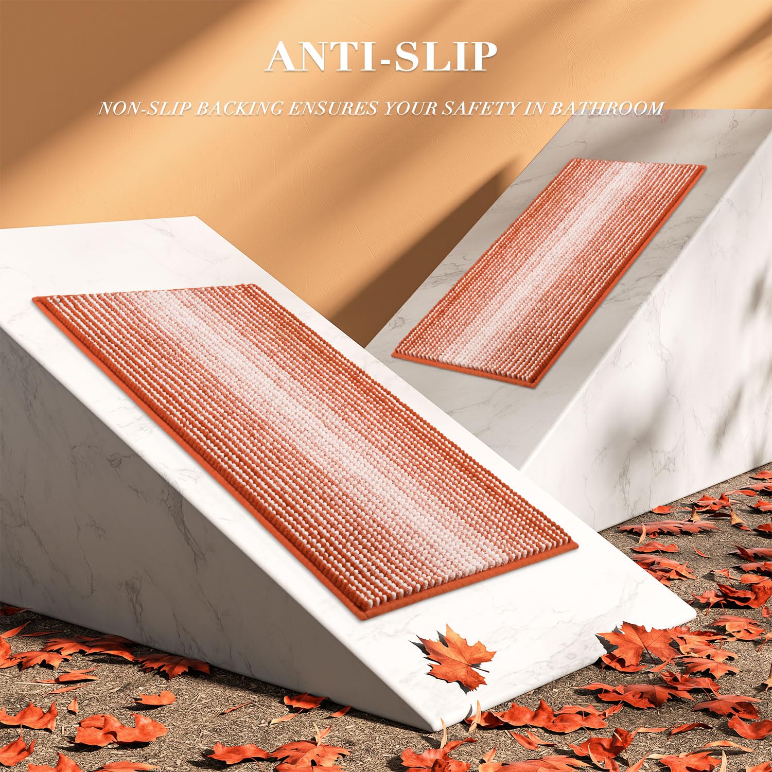 BSICPRO tapis dégradé sunset orange ambiance chaleureuse décor