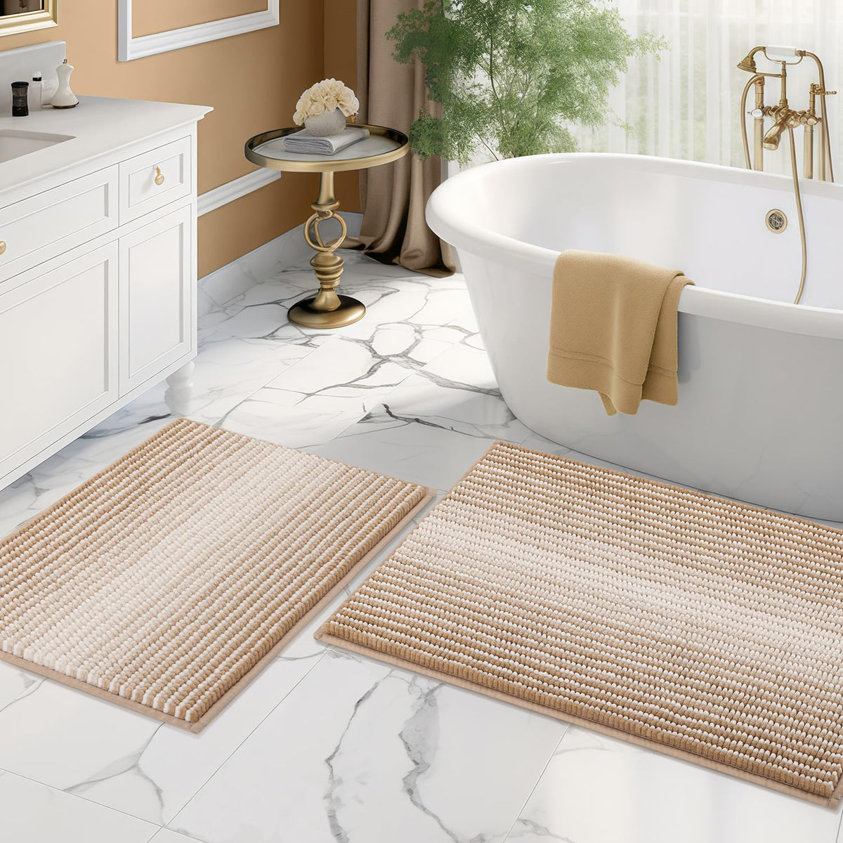 BSICPRO tapis face avant beige montrant confort et absorption