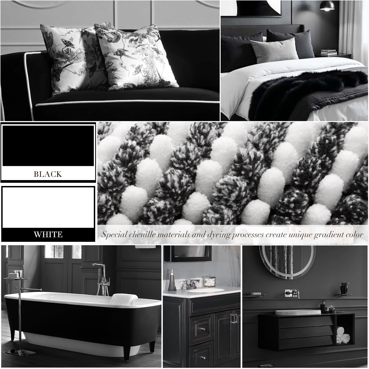 BSICPRO tapis en situation dans salle de bain, apporte style et protection
