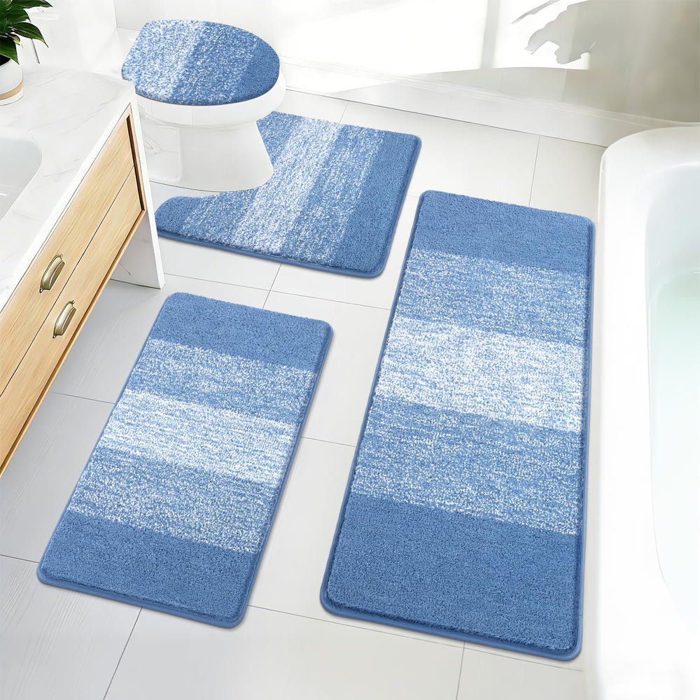 Bsmathom tapis devant baignoire bleu garantissant confort immédiat