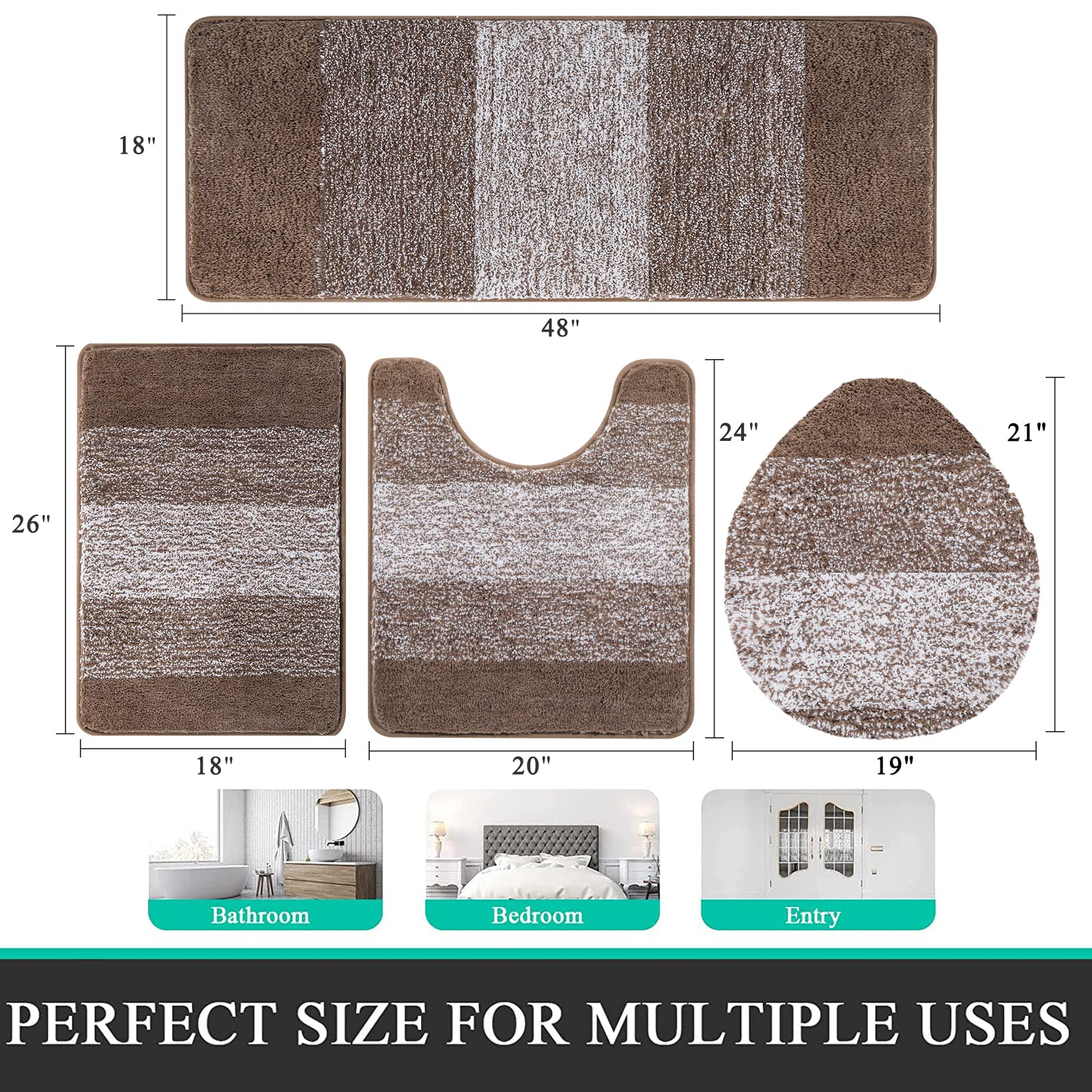 Bsmathom tapis utilisé devant lavabo pour sol protégé