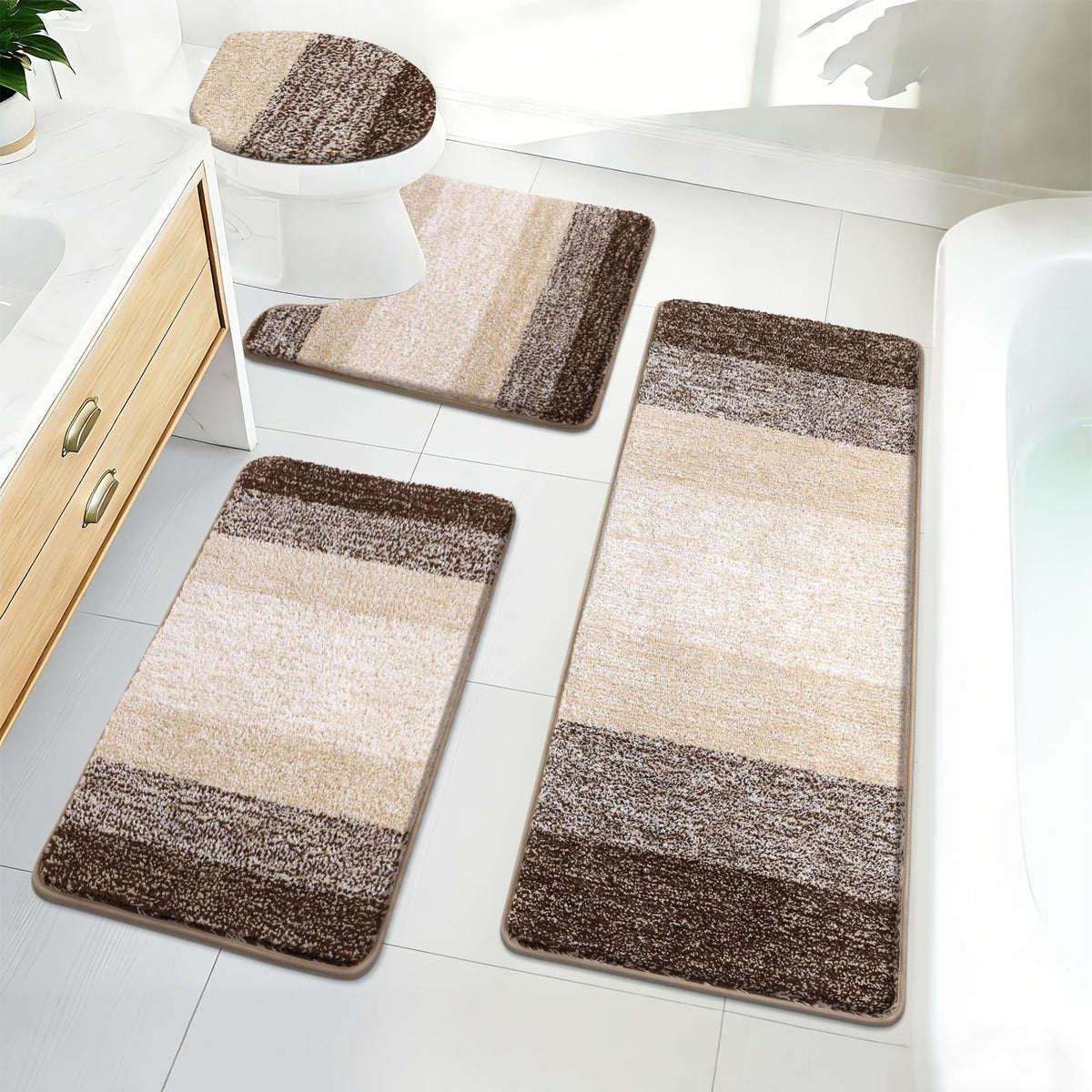 Bsmathom vue avant du tapis Dark Coffe offrant confort immédiat