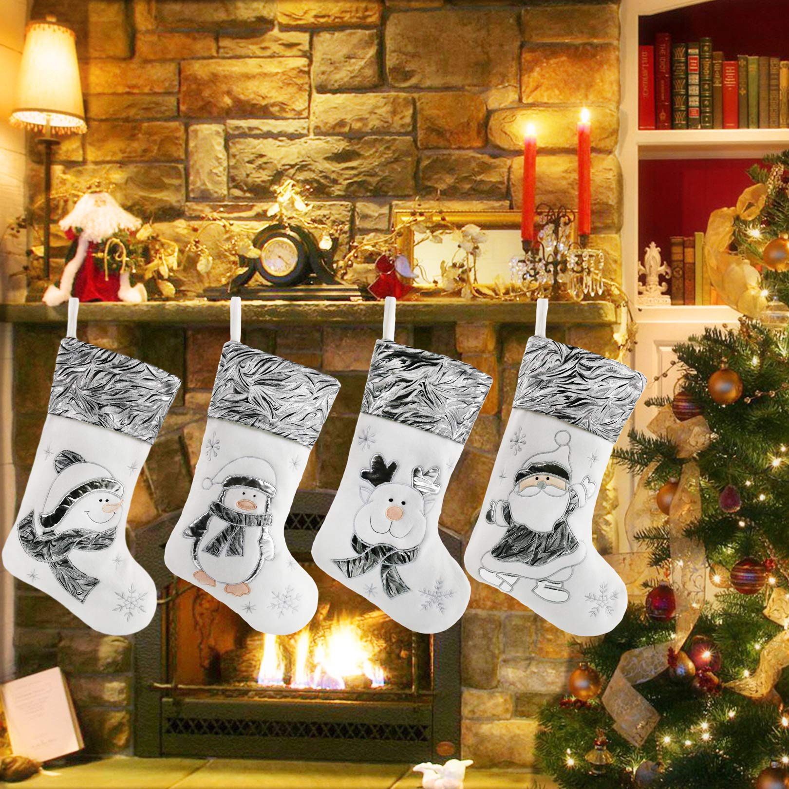 BSTAOFY détail animaux (ours et pingouin) souriants, crée un décor enfantin convivial