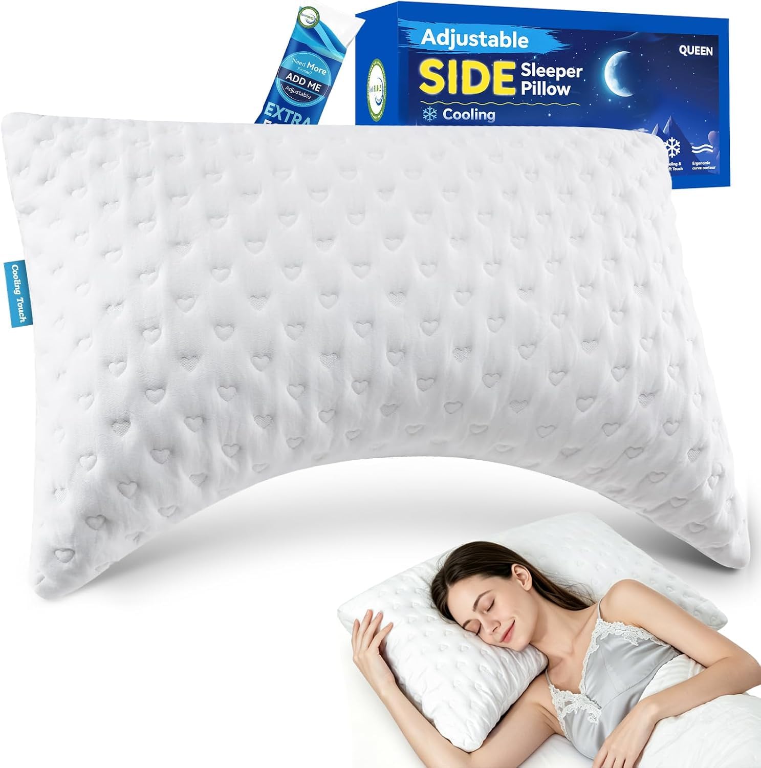 btasleeep vue avant du produit montrant la forme croissant et bénéfice maintien