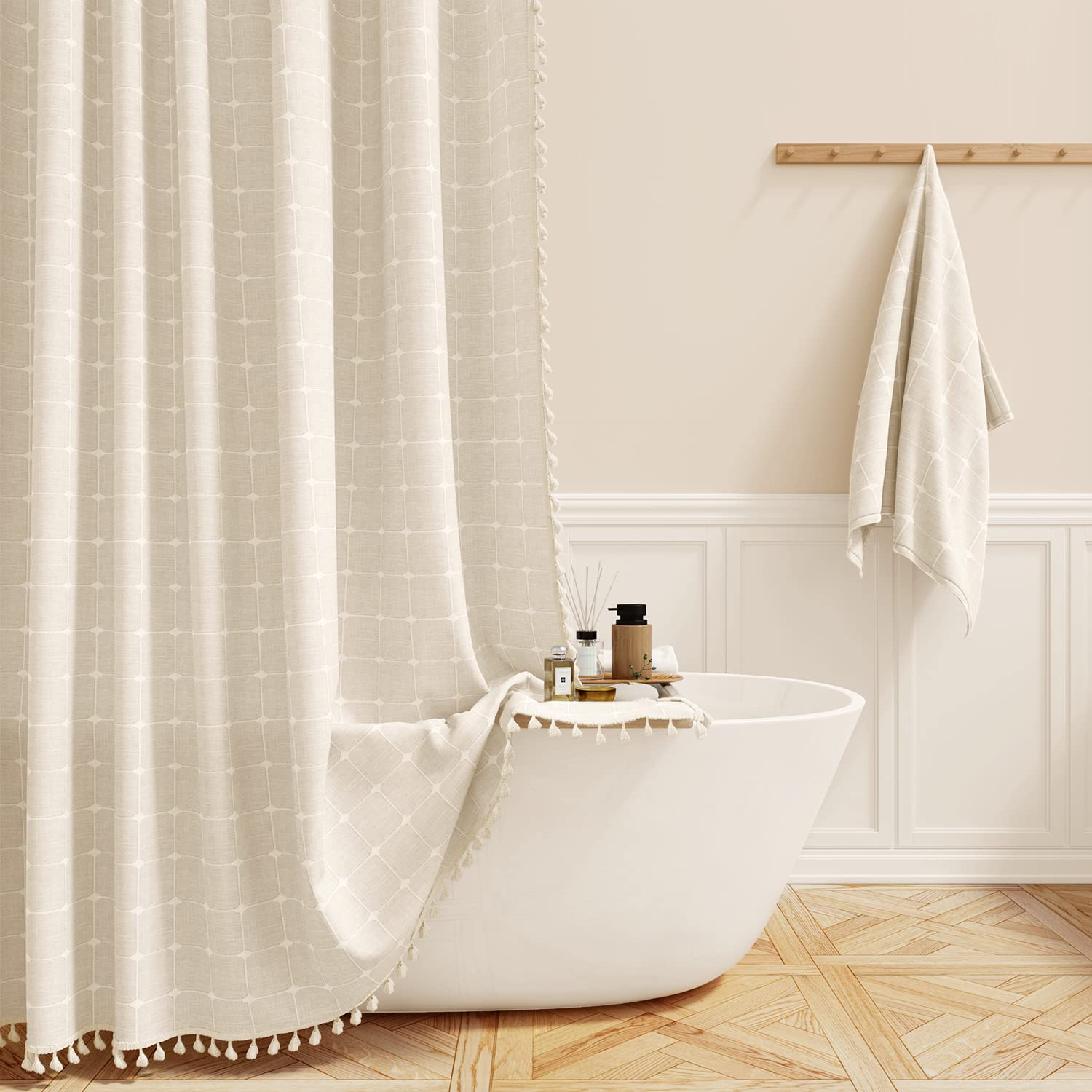 BTTN rideau devant pli crème pour une allure chaleureuse