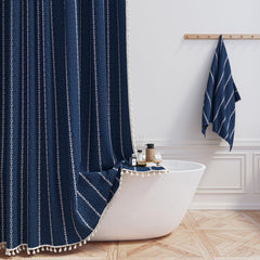 BTTN rideau de douche bleu marine face avant élégant et protecteur