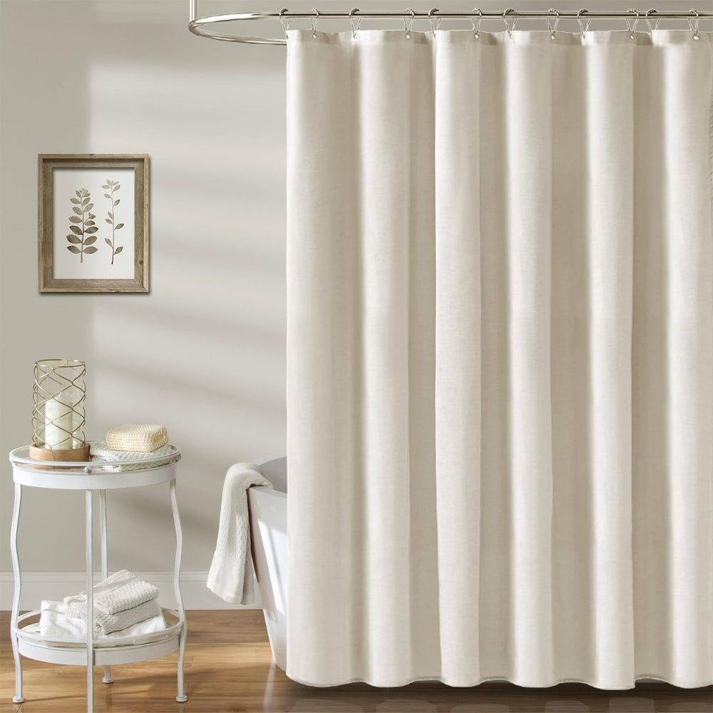 BTTN gros plan texture lin en polyester 230GSM montrant finition anti-froissage
