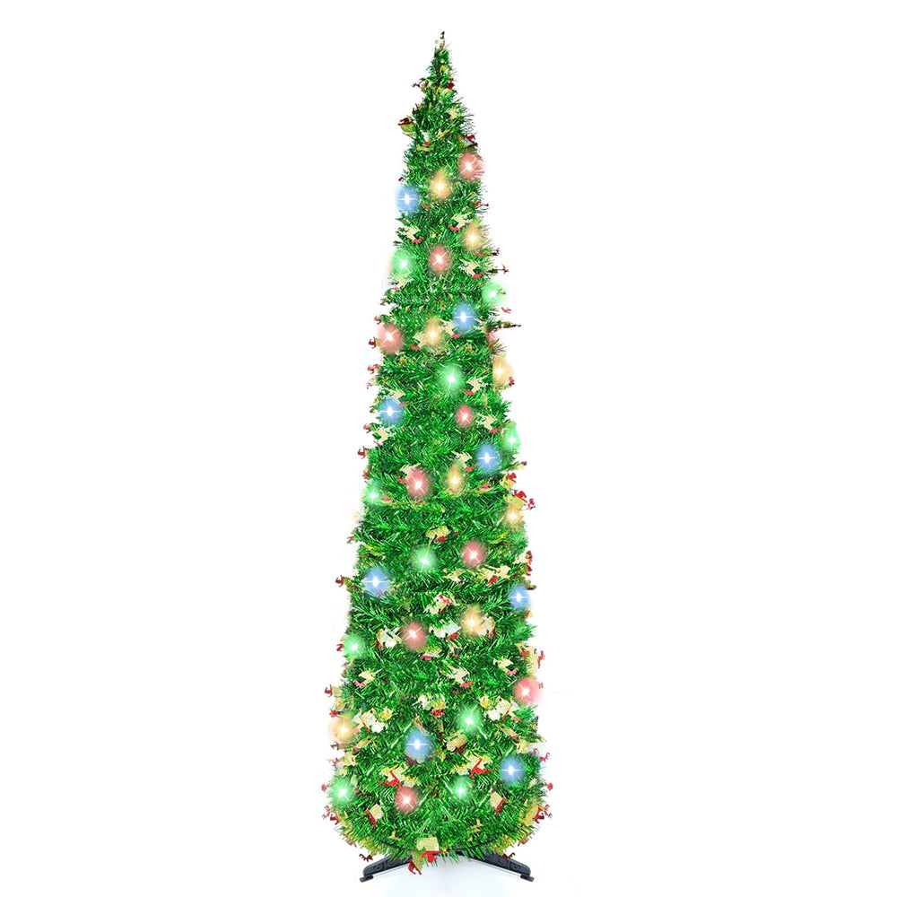 BTU sapin de Noël 5FT vue face montrant silhouette élégante et gain d'espace