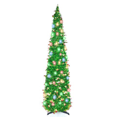 BTU sapin de Noël 5FT vue face montrant silhouette élégante et gain d'espace
