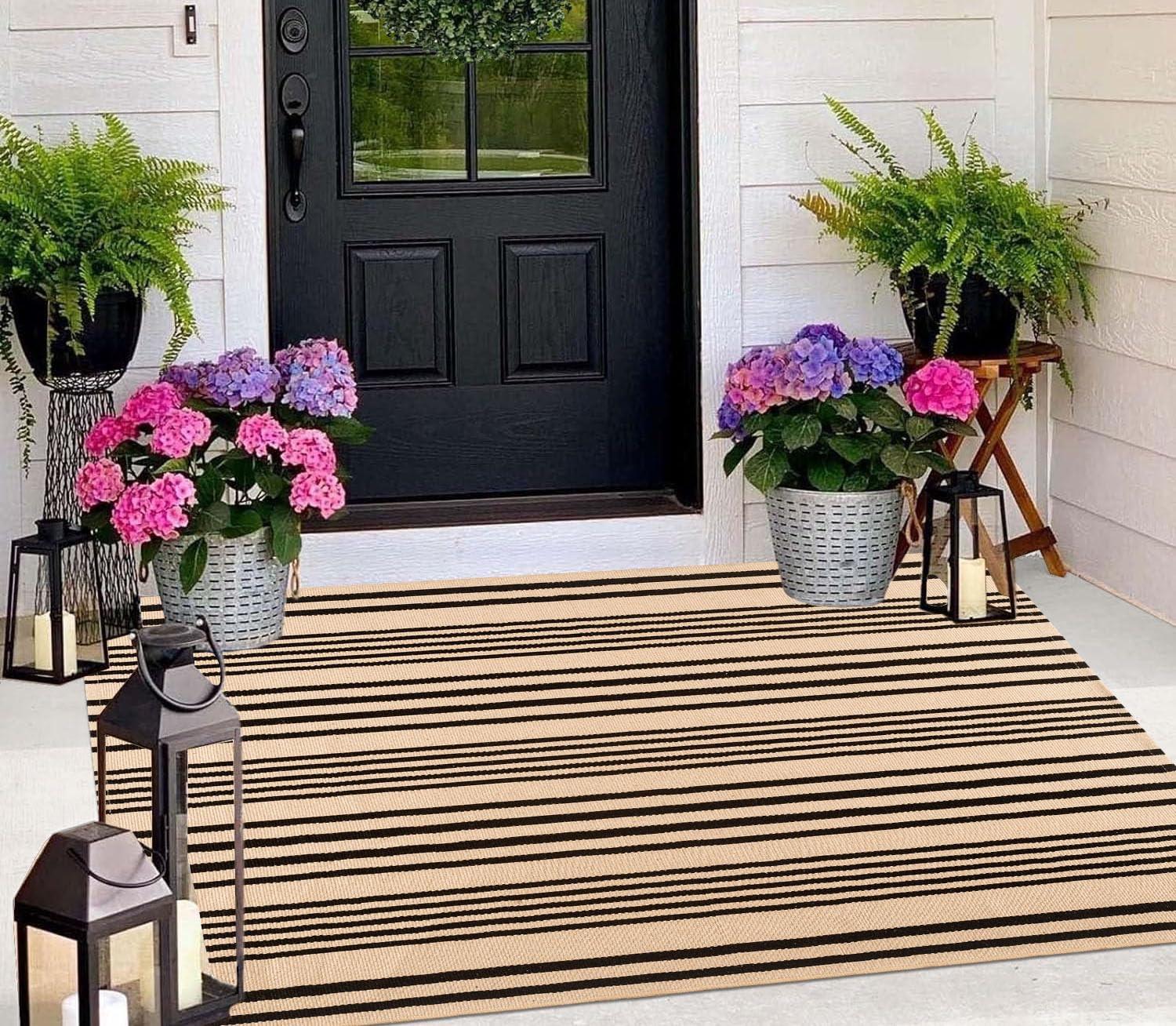 BUAGETUP tapis dans un salon décor ferme, ajoute chaleur et style