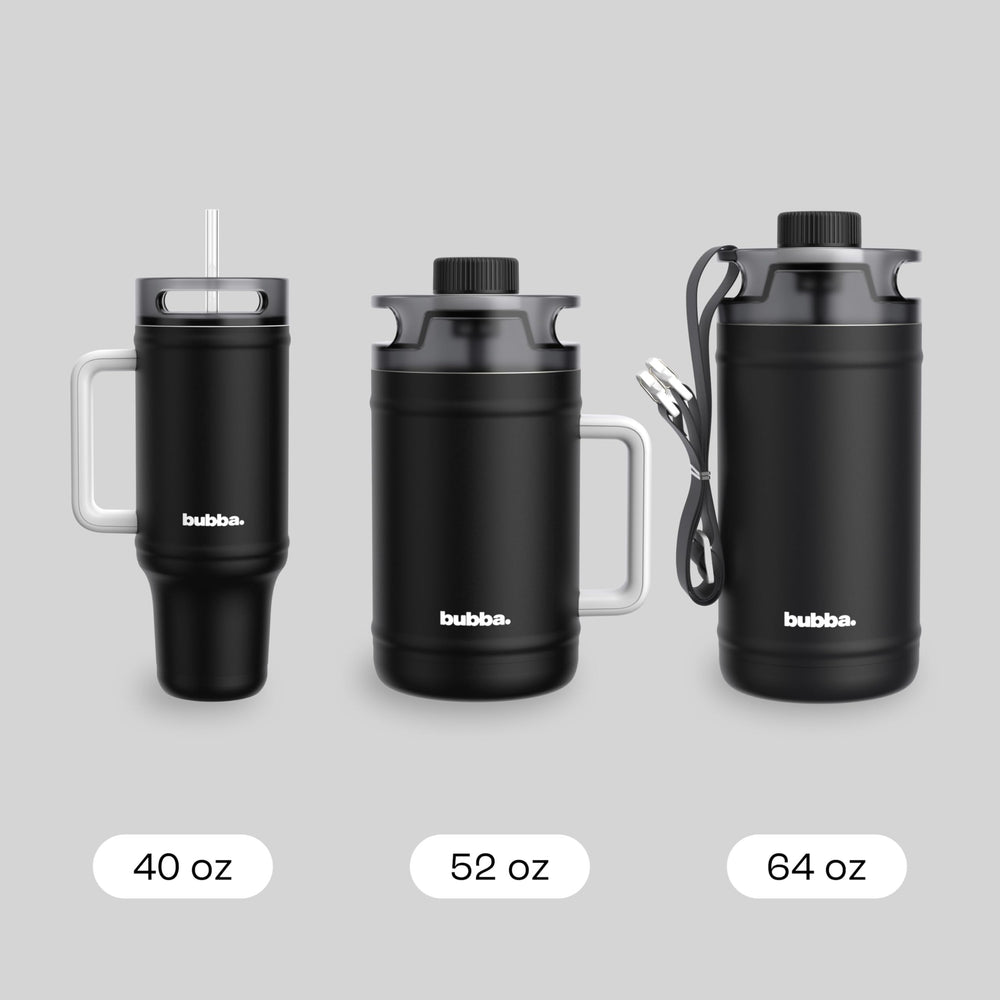 Bubba comparaison de taille posée à côté d'une tasse pour évaluer capacité
