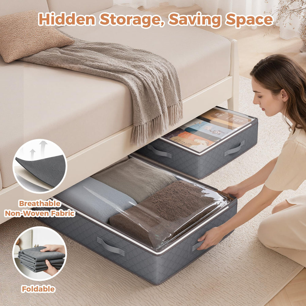 Budding Joy placé sous un lit illustrant organisation optimale de chambre