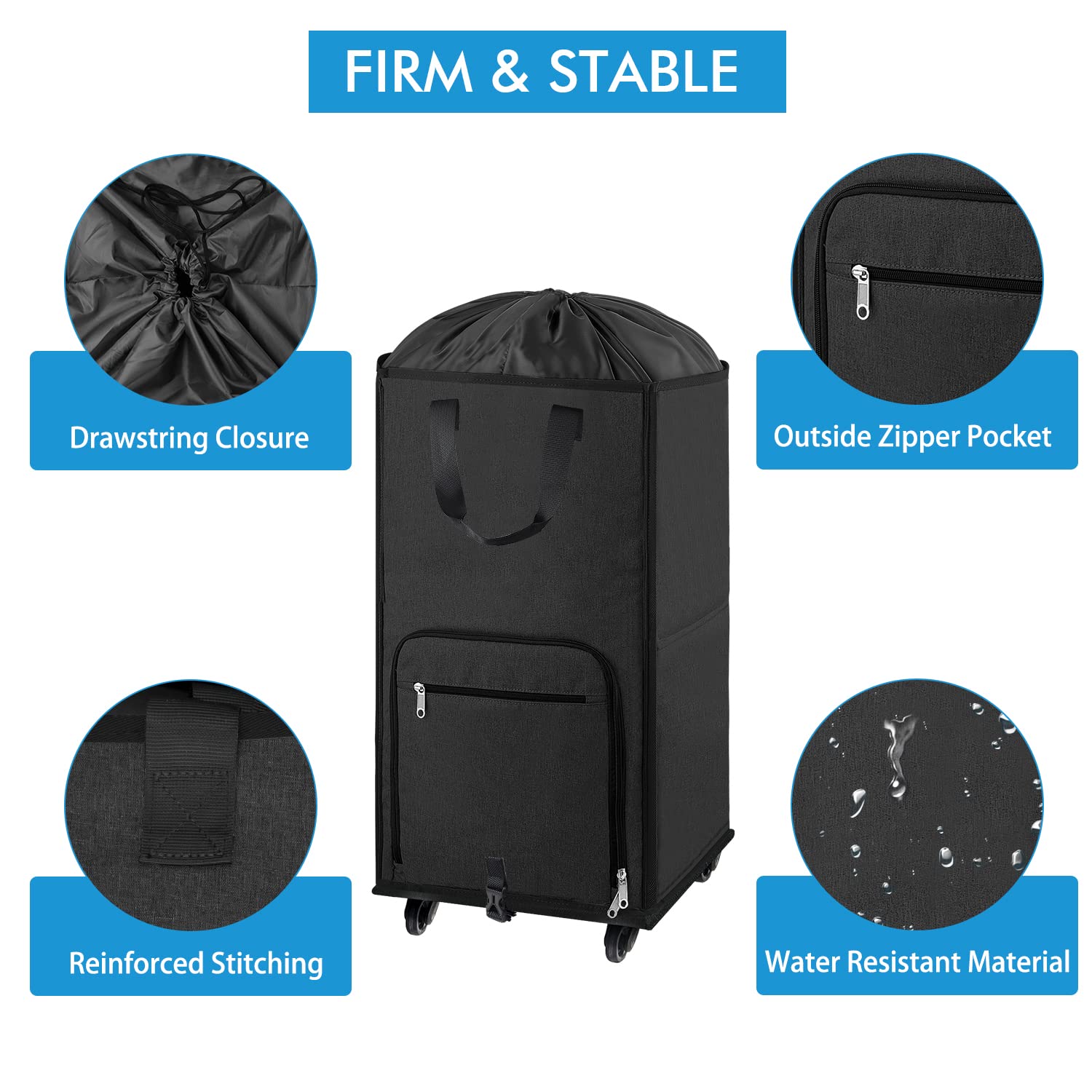 Bukere chariot amovible illustrant transformation en sac suspendu pratique