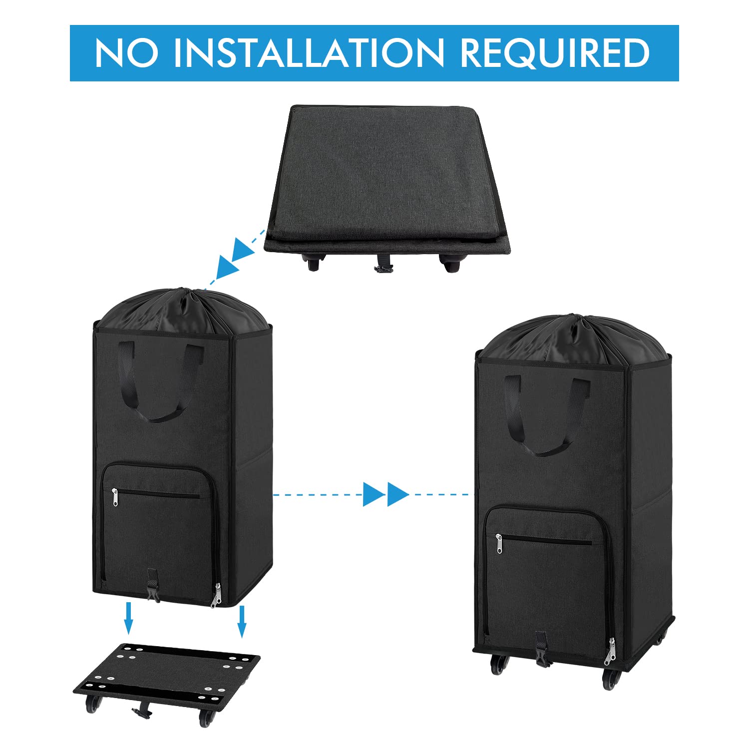 Bukere sac plié pour rangement compact optimisant espace de stockage