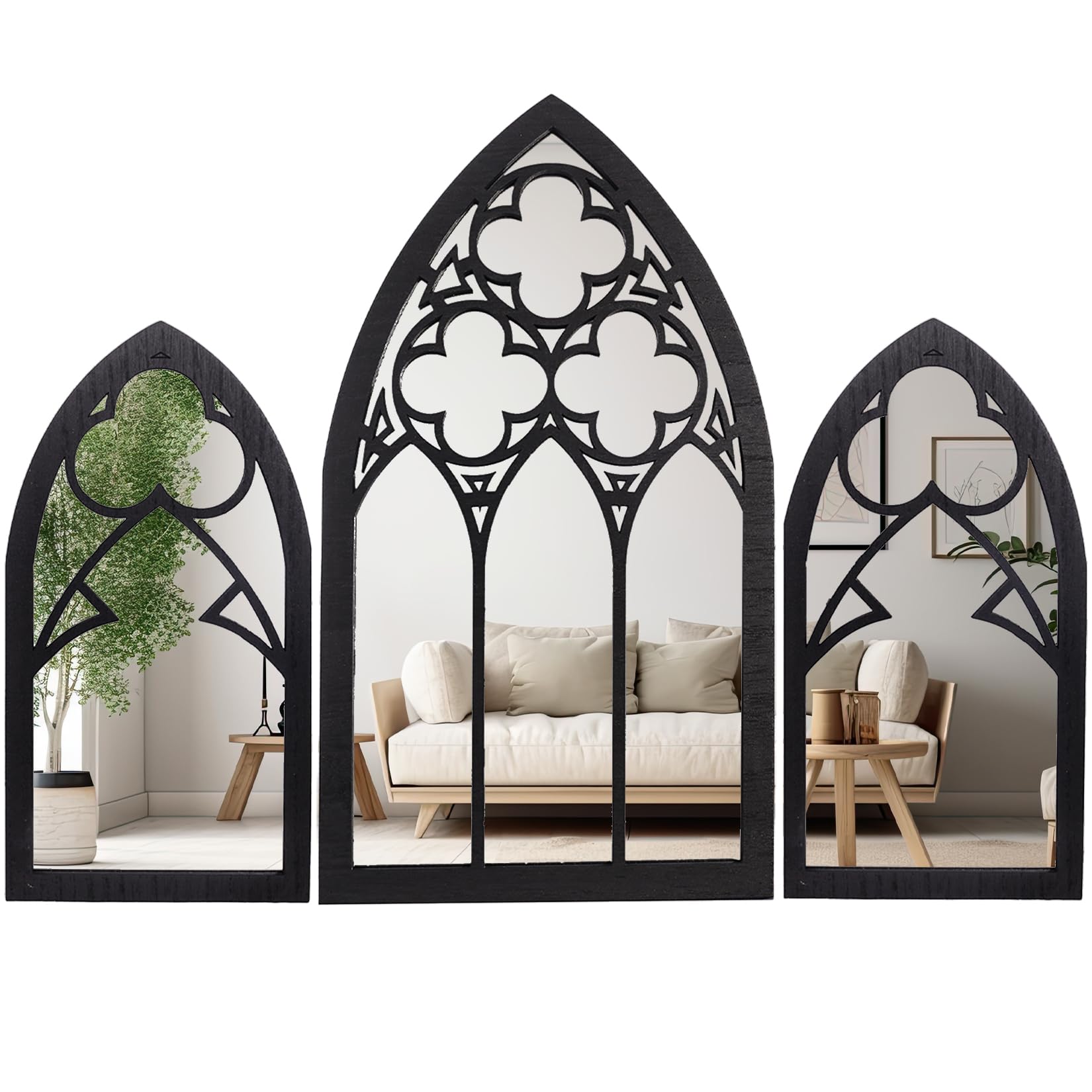 BULICADO miroir face vue frontale ajout d’élégance gothique
