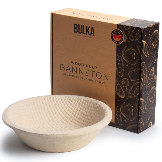 Bulka banneton face avant montrant la forme ronde et maintien de la pâte