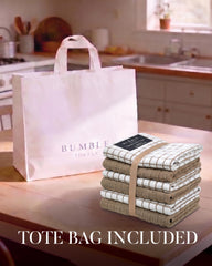 Bumble torchons en situation dans cuisine facilitant essuyage quotidien