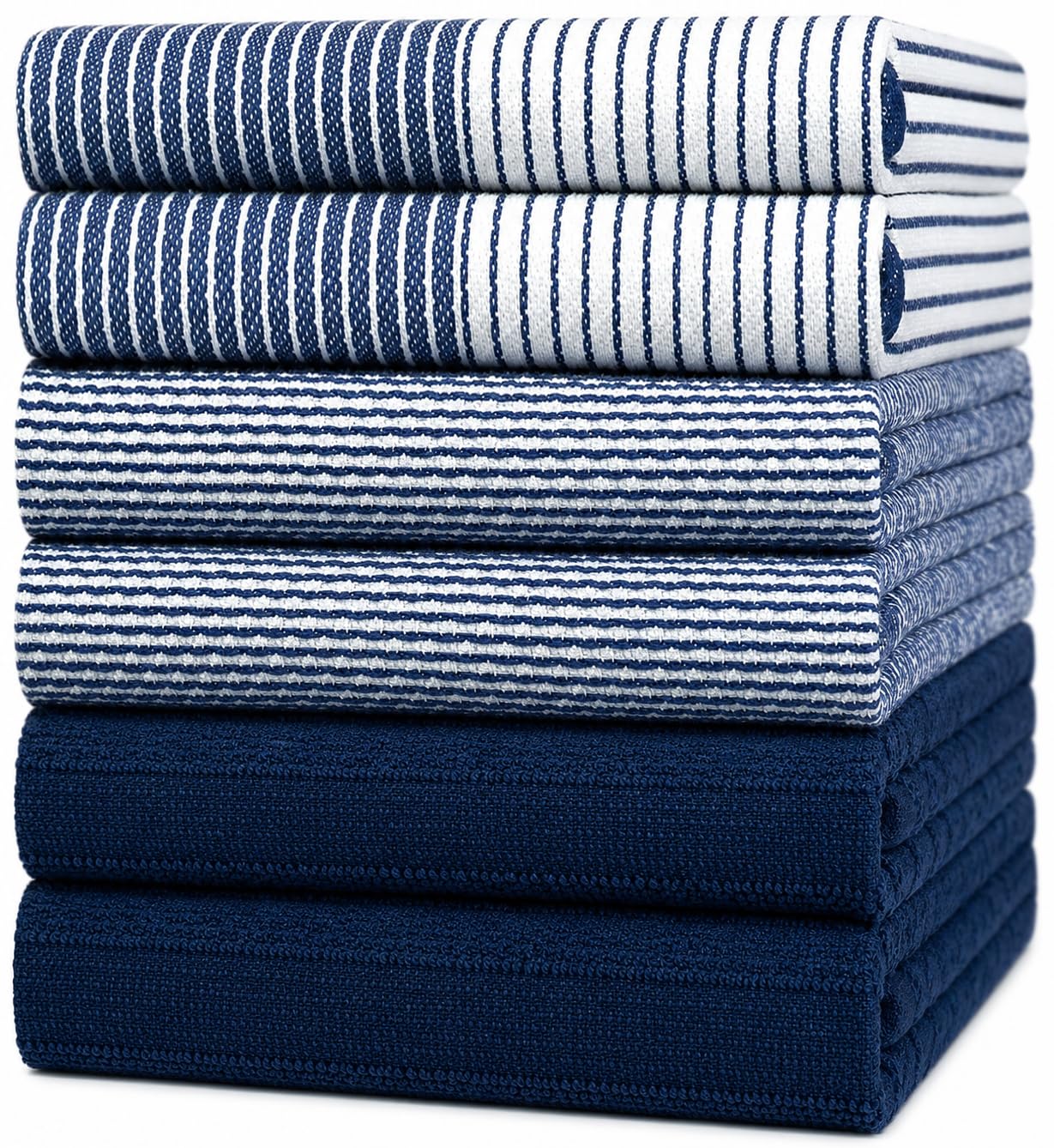 Bumble Towels emballage avant montrant le lot bleu marine et le sac cadeau inclus