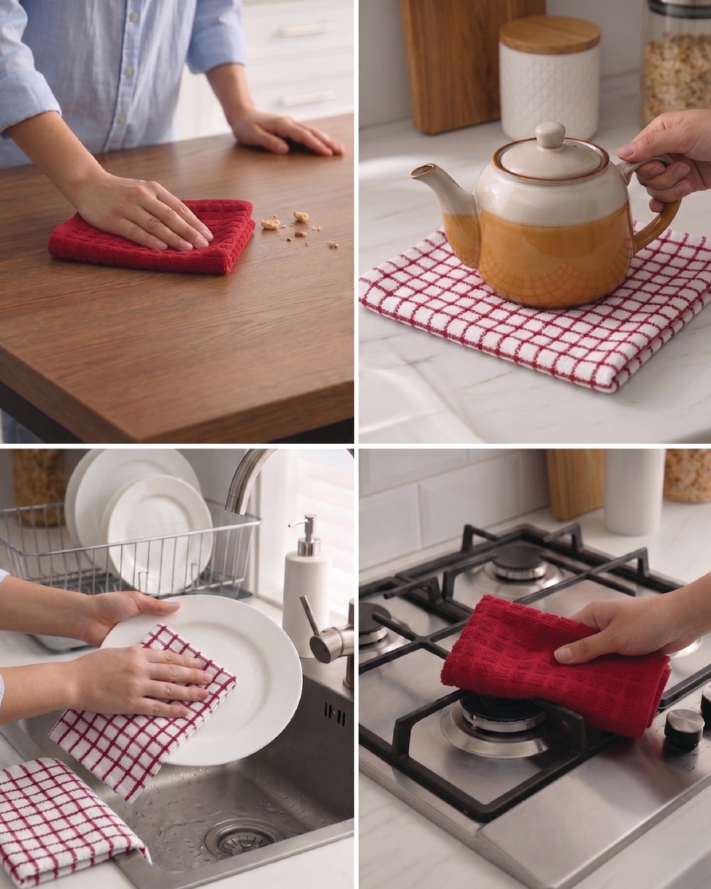 Bumble Towels posé sur plan de travail, protection et essuyage facile