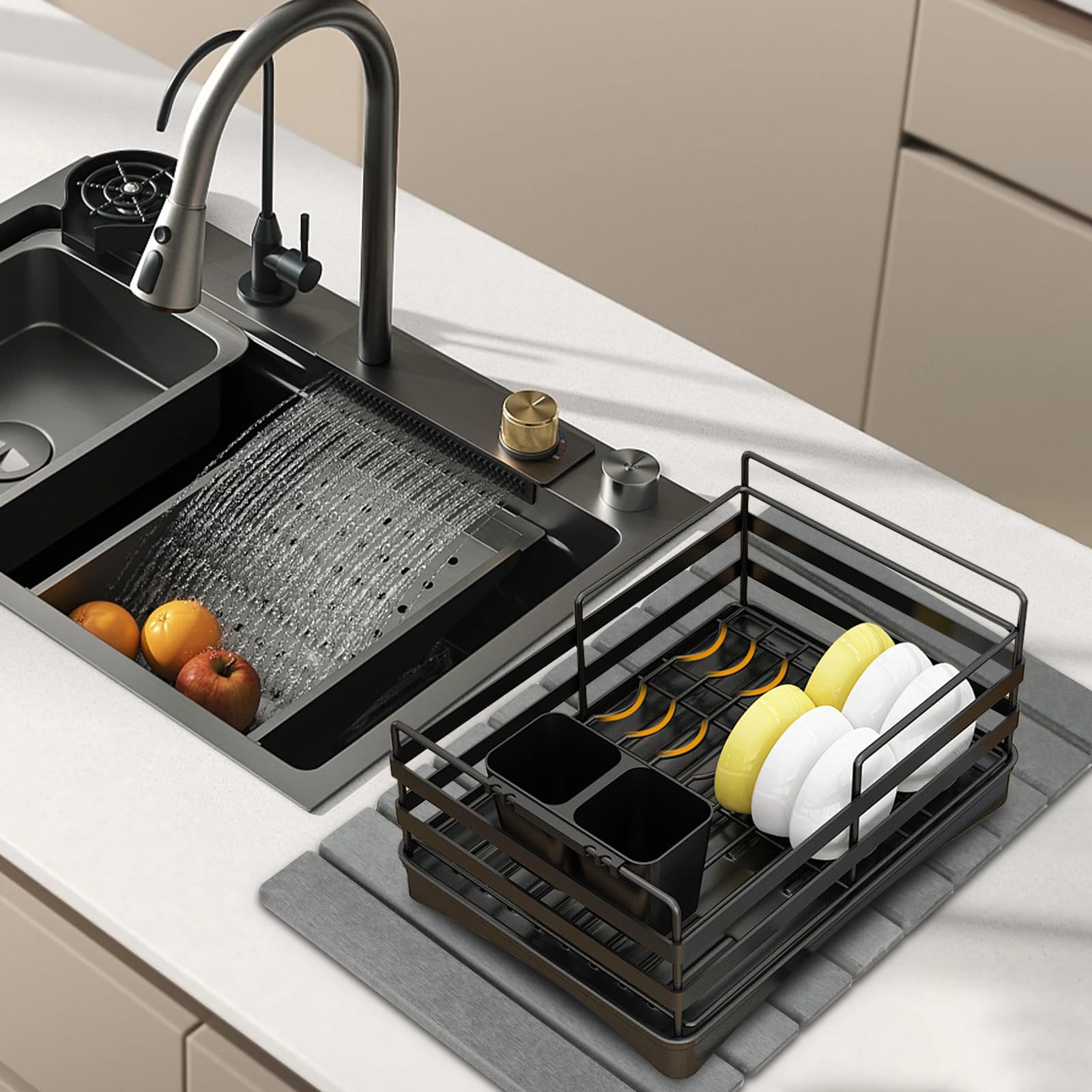 Bunmery mise en scène cuisine élégante démontrant aspect design et praticité