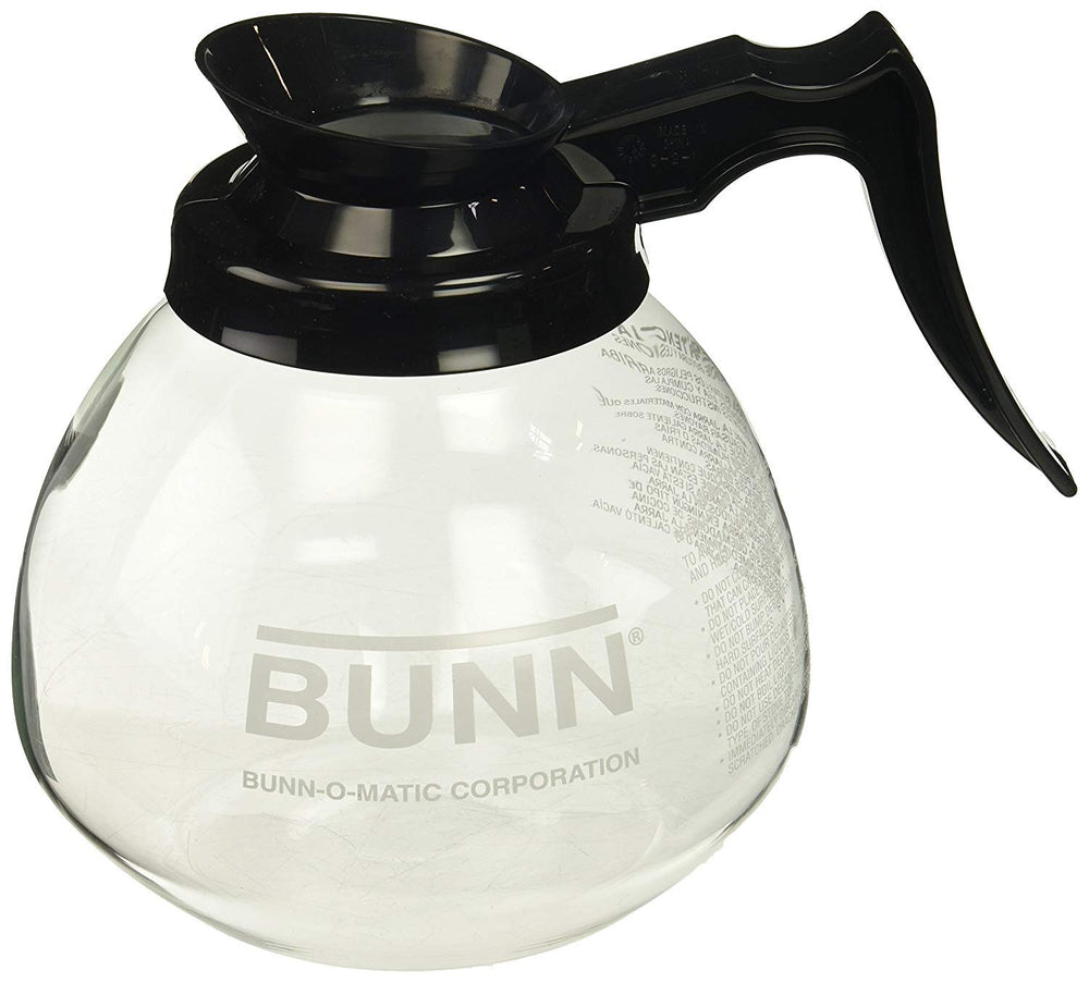 BUNN carafe à l'échelle de la main illustrant la capacité de 12 tasses