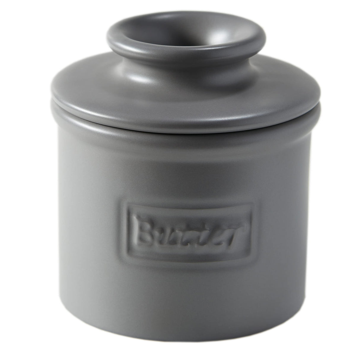 Butter Bell vue frontale gris acier montrant forme et style pratiques