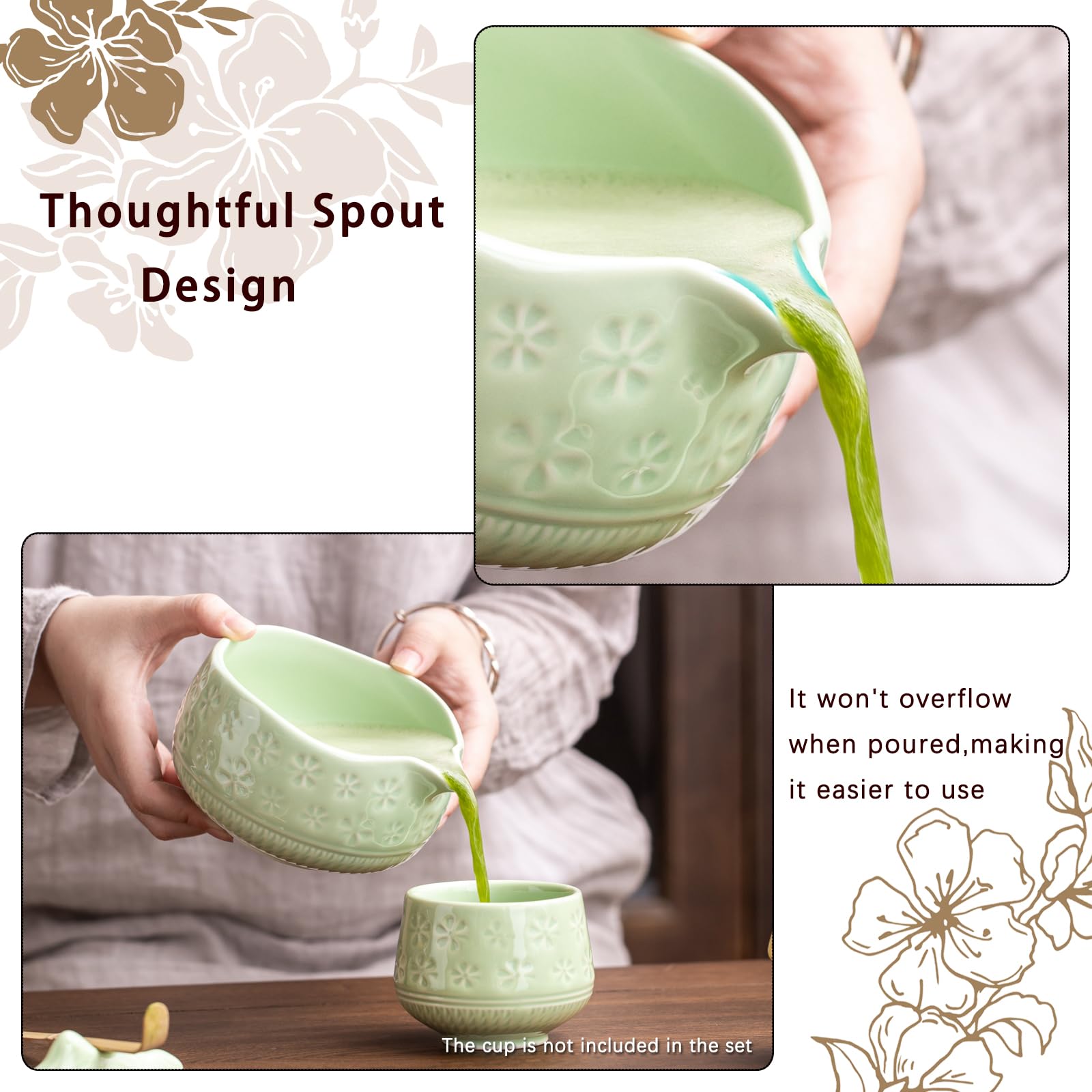 Buucup fouet en bambou gros plan avec ~100 branches pour une mousse onctueuse