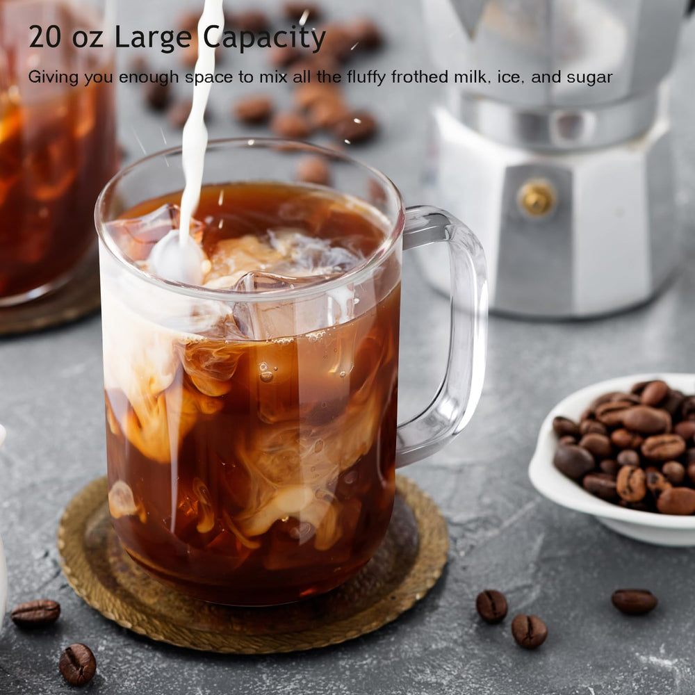 BWODYAY mug utilisé pour latte montrant présentation des couches de boisson