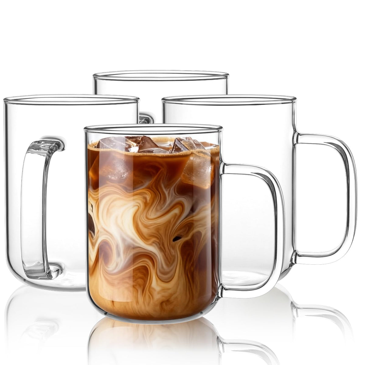 BWODYAY mug en verre face avant montrant transparence et design élégant