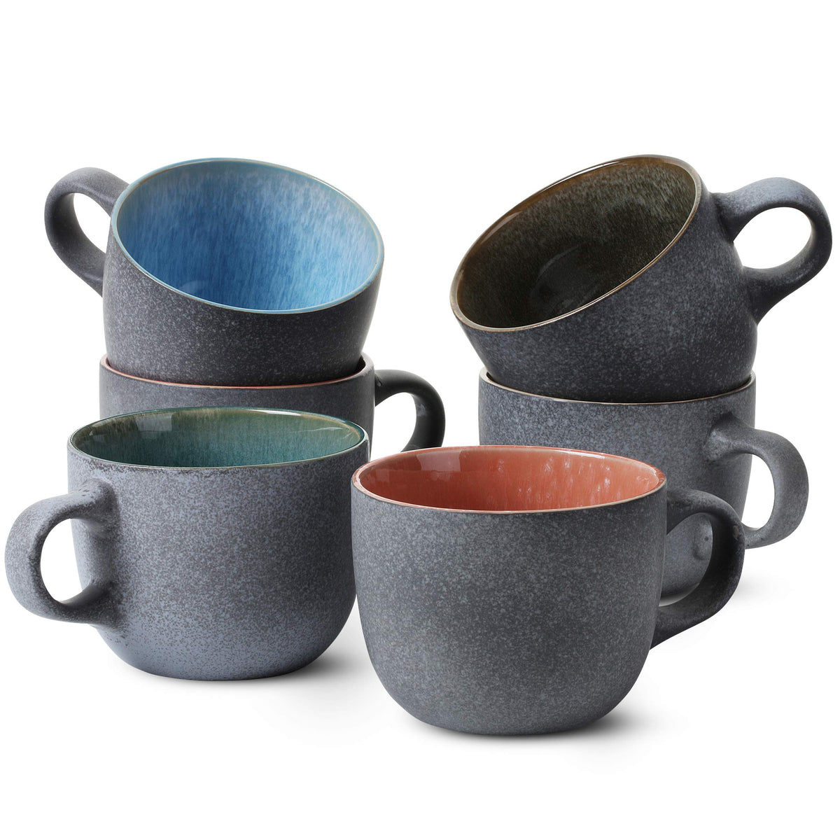 Brew To A Tea ensemble de six mugs face affichant style et cohérence