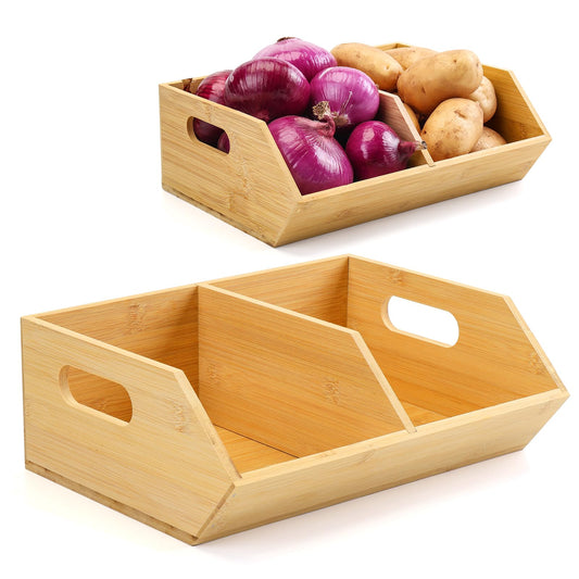 BYOA Official vue avant du coffret bambou élégant pour organisation de cuisine