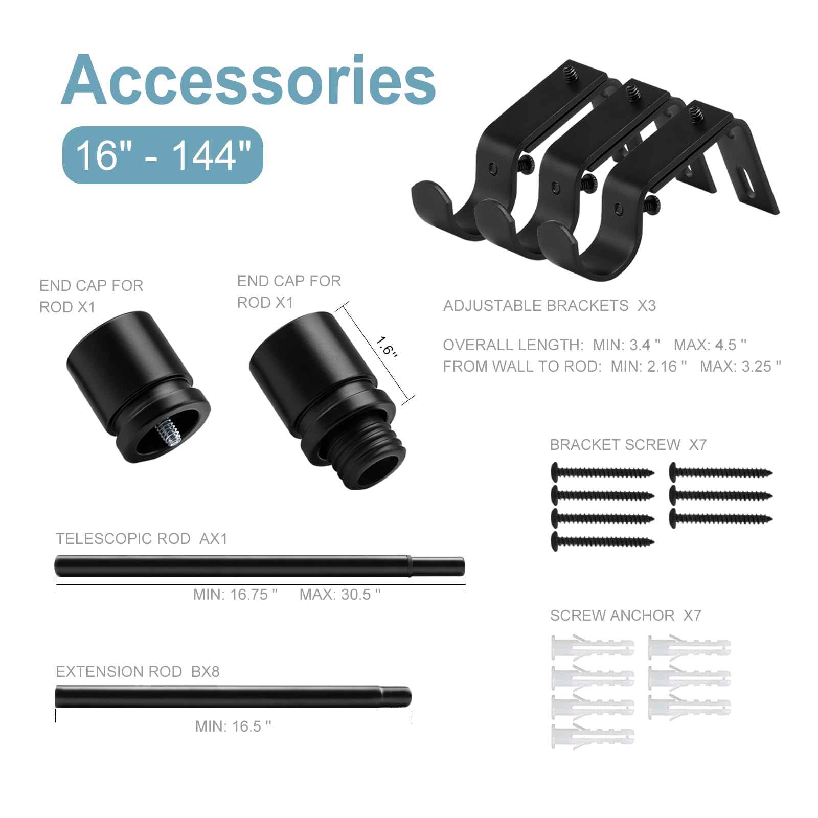 Byondeth boîte et visserie incluse, tous les accessoires pour une installation complète