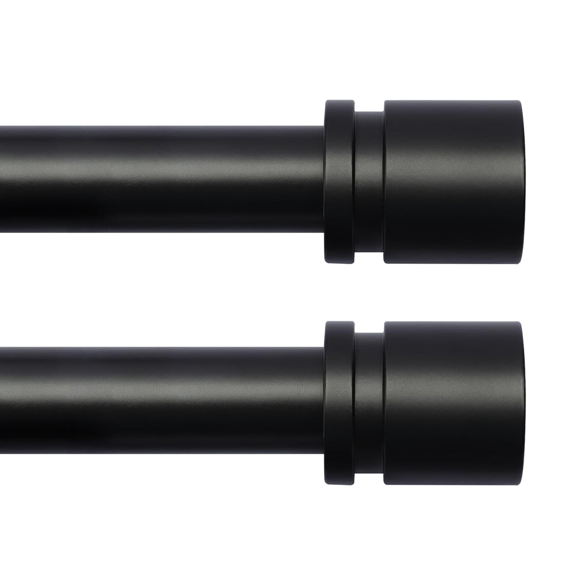 Byondeth tringle avant vue lot de 2, finition noire et embouts aluminium pratique