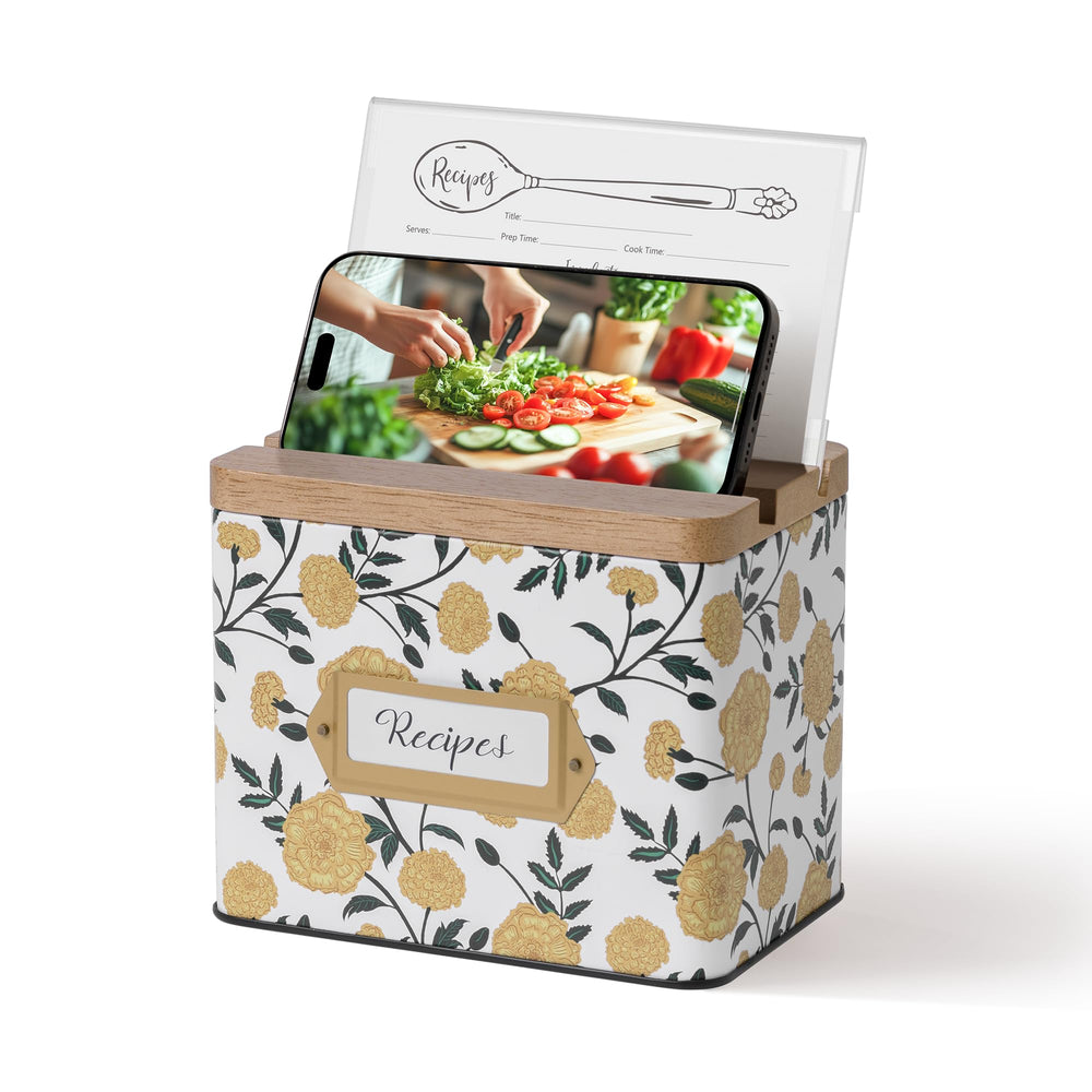 Cabbrix boîte recettes marigold face visible, apporte couleur et rangement