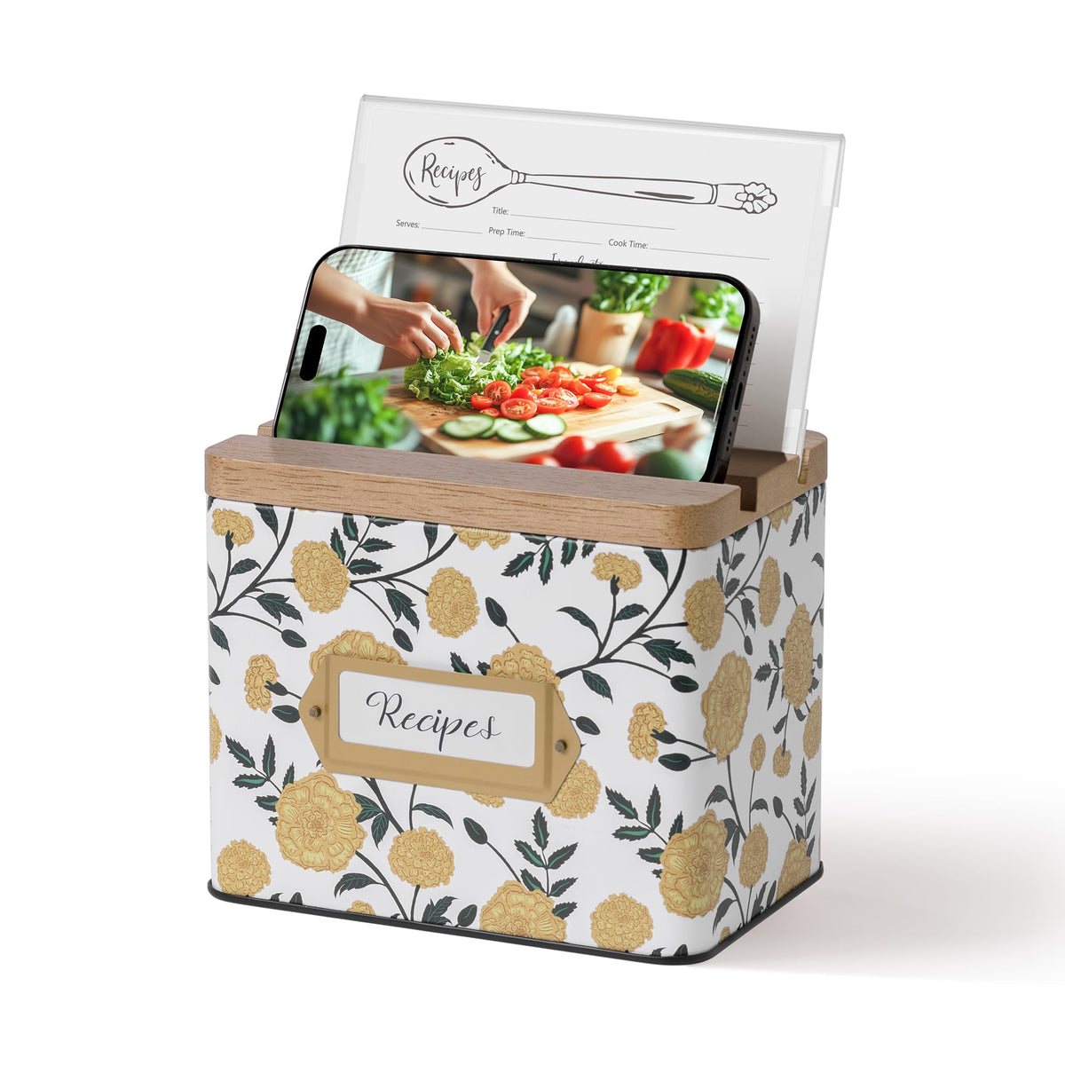 Cabbrix boîte recettes marigold face visible, apporte couleur et rangement