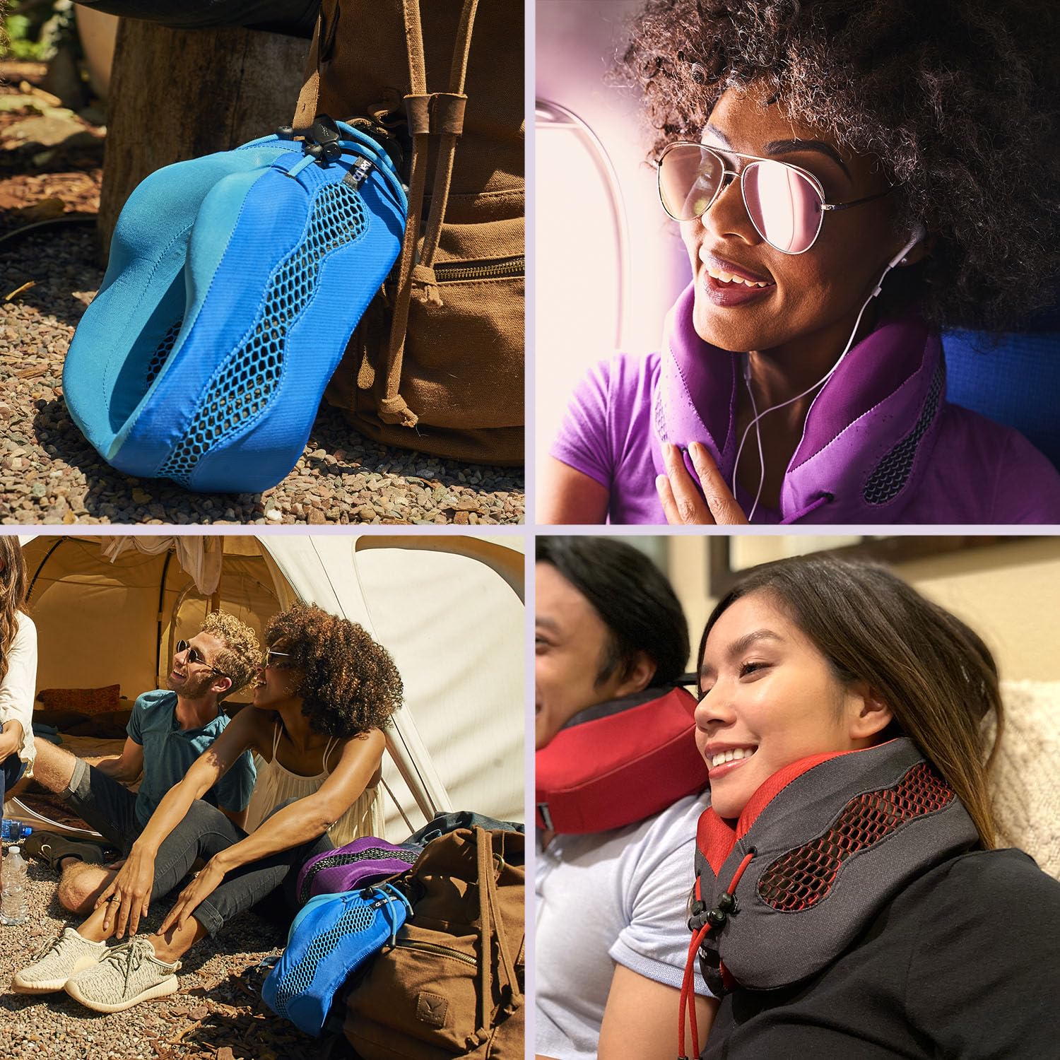 Cabeau Evolution Cool comparaison d'échelle montrant la taille compactée pour voyage