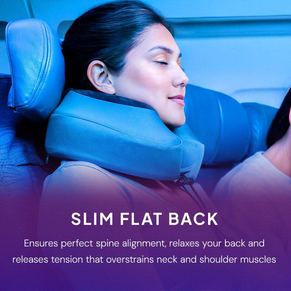 Cabeau coussin utilisé en avion pour sieste stable et relaxante