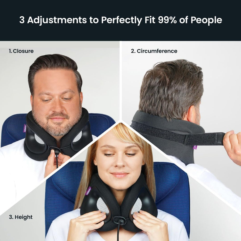 Cabeau Evolution X utilisé en avion soutien stable pendant le sommeil