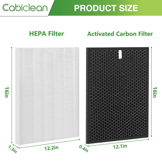 Gros plan filtre HEPA Cabiclean HR900 illustrant capture des particules et meilleur air intérieur