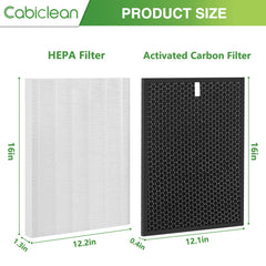 Gros plan filtre HEPA Cabiclean HR900 illustrant capture des particules et meilleur air intérieur