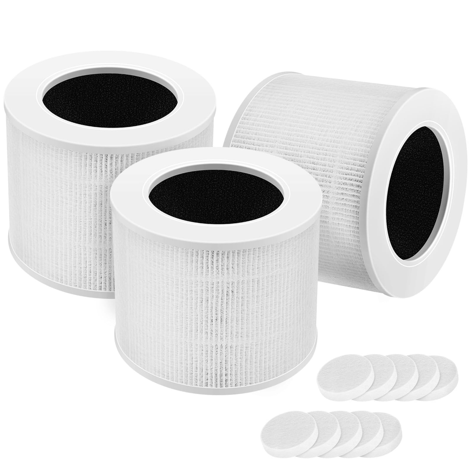 Cabiclean pack 3 filtres vue avant et emballage prêt à installer