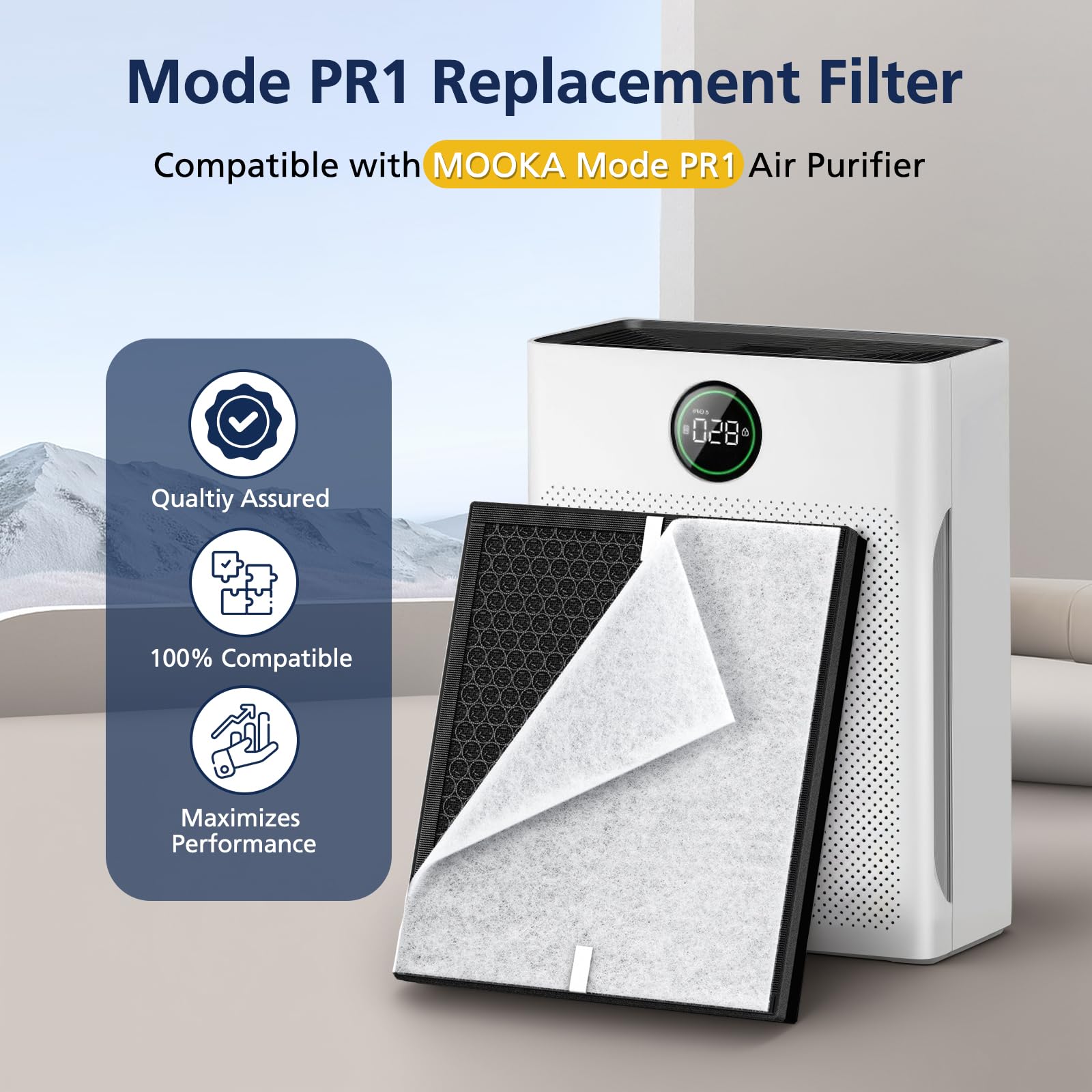 Gros plan Cabiclean PR1 sur la structure HEPA pour filtration fine