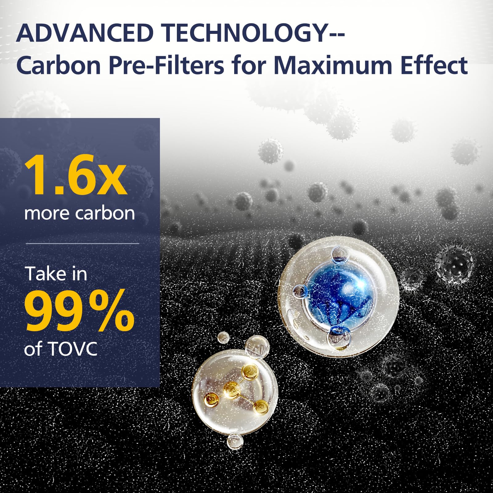 Comparaison d'échelle Cabiclean montrant la taille d'un filtre FLT5000 pour vérifier la compatibilité